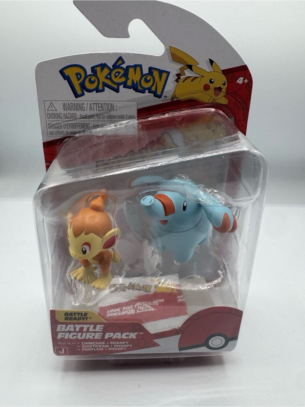 Jazwares Pokemon Chimchar & Phanpy Battle Figure 2-Pack